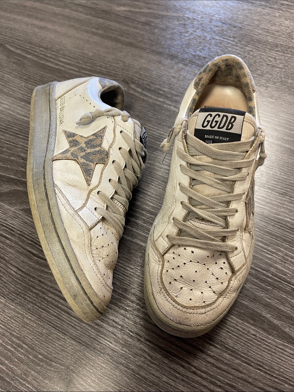 Golden goose ballstar animal print star 36